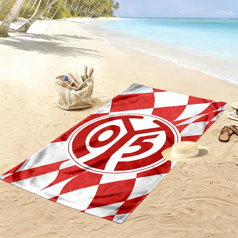 FSV Mainz 05 Print Beach Towel, Large Soft Quick Dry Towel for Beach Camping Swimming