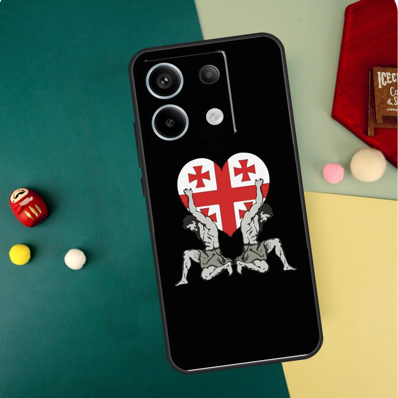 Georgien Fahne Hülle Für Xiaomi Redmi Note 14 13 12 11 15 Pro Plus Redmi 15 13 10 10C 12C 13C 14C 15C Funda
