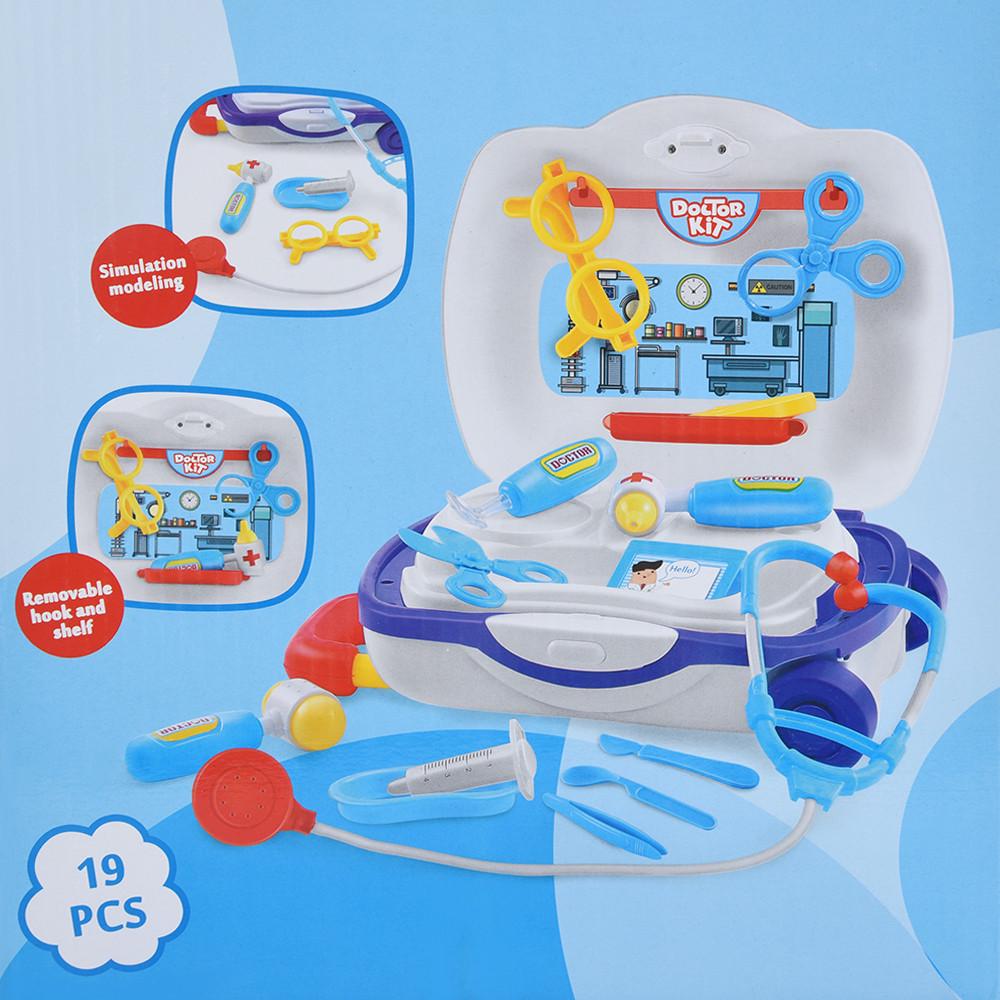 19PCS Play Doctor Pretend Medical Set Case Educational Role Play Gift For Kids