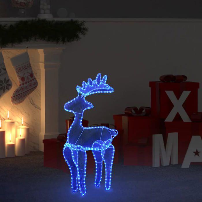 VidaXL Décoration de Noël de Renne avec Maille 306 LED Renne Illuminé Décoration de Vacances Jardin Arrière-cour Extérieur 329824