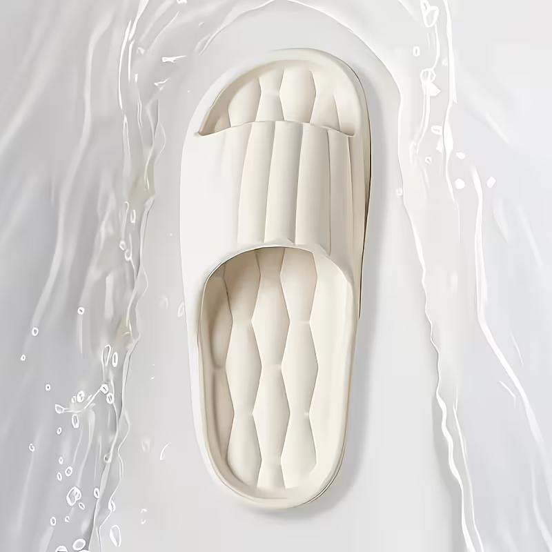Unisex Solid Color Open-Toe Breathable Thick-Bottom Slippers, Comfortable Anti-Slip Durable Odor-Resistant EVA Slippers, Unisex Indoor Shoes