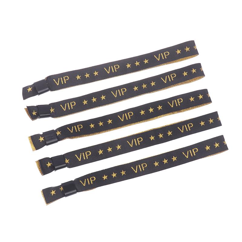 

5 шт. VIP Тканинна Браслет на Захід VIP Тканинні Браслети Однотонний Тканинний Браслет Західний Клуб Легкий Браслет на Концерт золотий