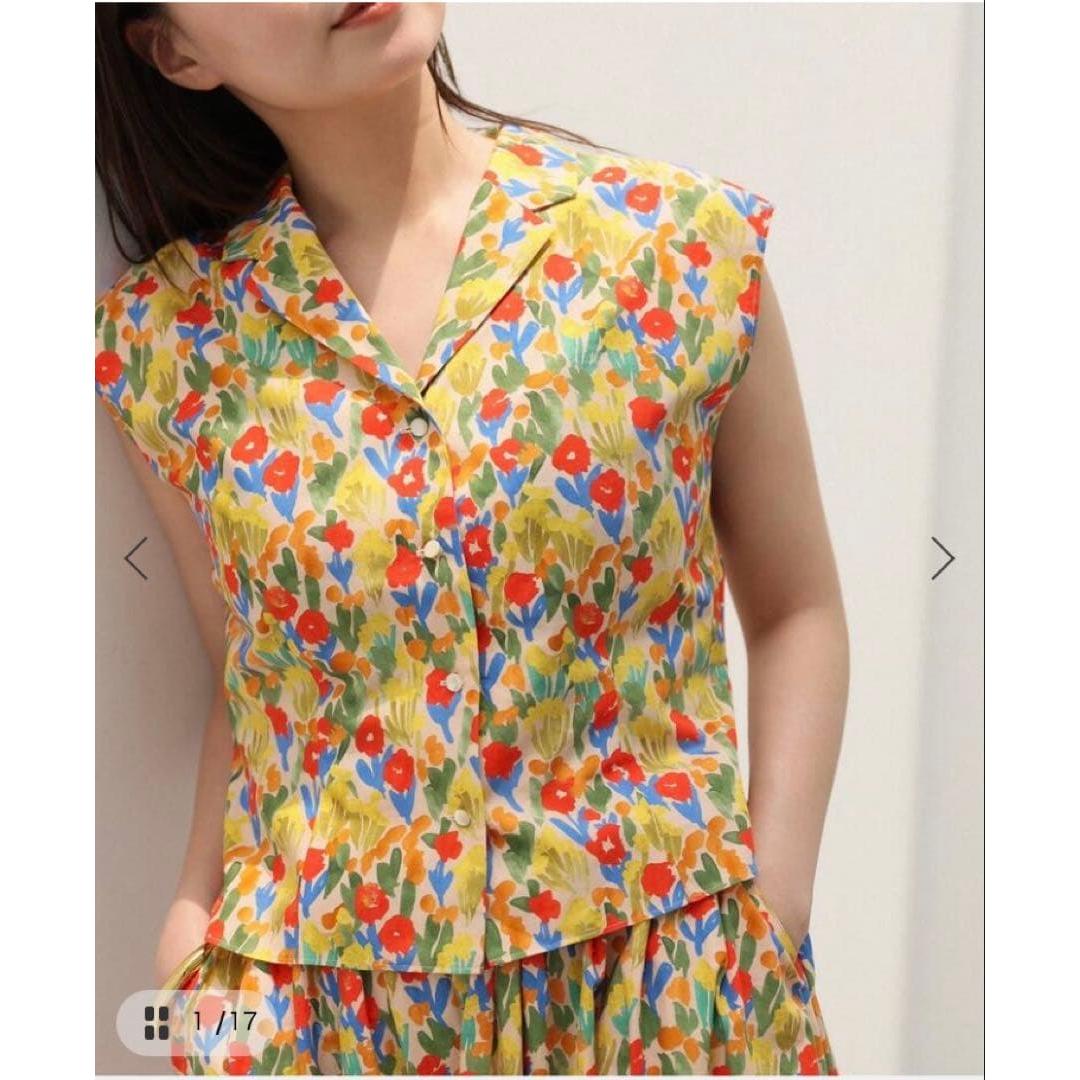 Jena B. Deveaux open collar blouse