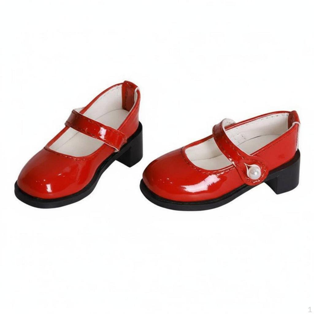 1/4 Scale BJD Shoes Fashionable Design Doll Handmade Mary Janes Black