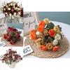 Stunning 21 Heads Artificial Silk Flowers Rose Bunch Bouquet For Elegant Home Decor