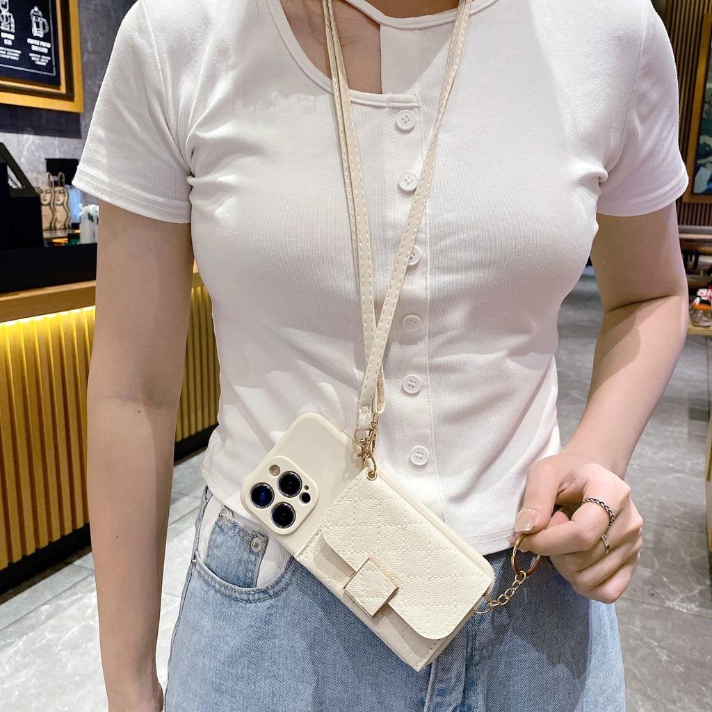 Tide Brand Xiaoxiangfeng Is Suitable for Apple 14 Change Card Bag, Mobile Phone Case iPhone13Pro Advanced Sense 12 Luxury