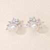 ZAKOL Exquisite Sparkling Zircon Imitation Zircon Stud Earrings for Women Girls Cute Sweet Unique Design Bridal Wedding Zircon