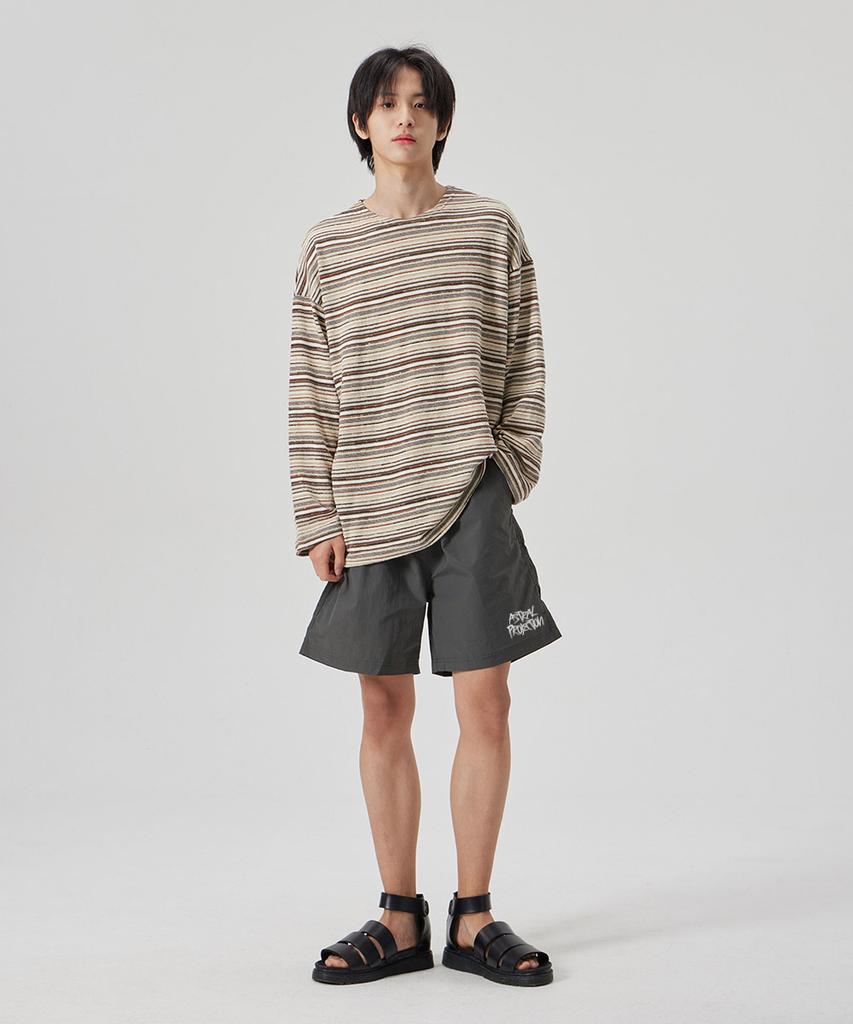 ASTRAL PROJECTION Graffiti Lettering Comfortable Nylon Shorts_Charcoal
