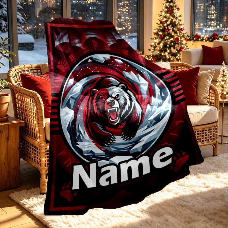 Custom Name Personalized North Sydney Bears Print Blanket, Home Decor, Bedroom, Sofa, Camping, Couch, Gifts for Birthday Christmas