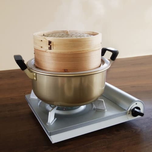 Hokuriku Aluminum Chinese Steamer Stand, 18cm (Fits steamers with an outer diameter of 10-15cm), Lightweight Aluminum, Made in Japan. This Chinese ste