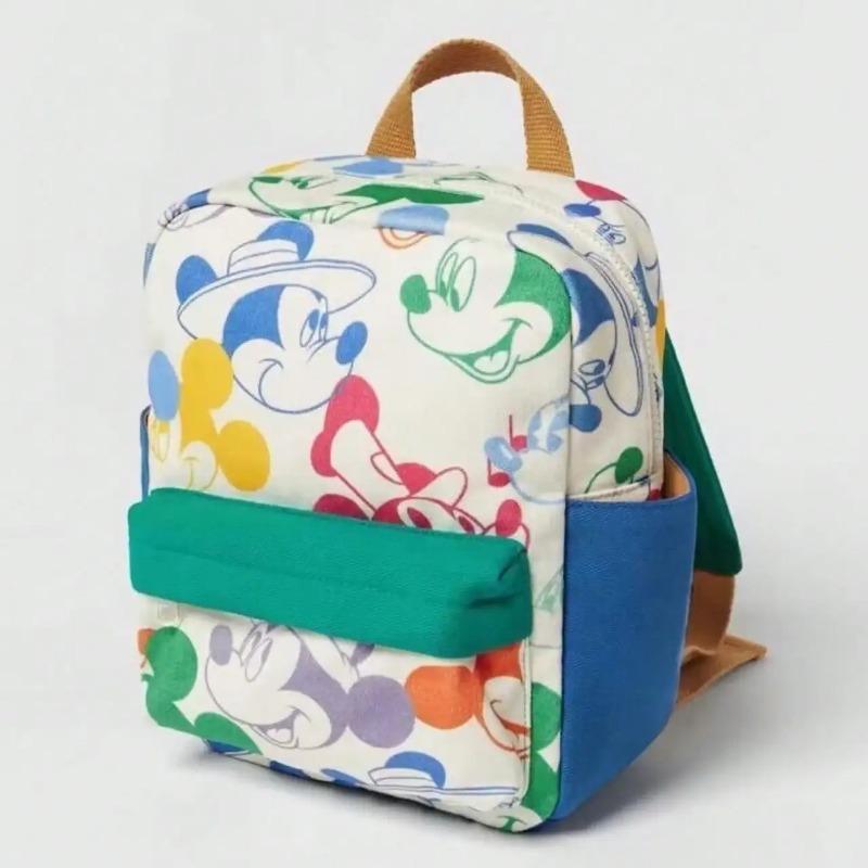 Disney Mickey Mouse Cartoon Backpack Waterproof Anti-fouling Cute Casual Outdoor Travel Backpack green