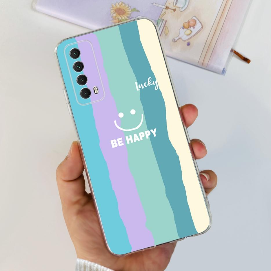 For Huawei P Smart 2021 Case PPA-LX1 PPA-LX2 New Fashion Painted Cover Soft TPU Phone Case For Huawei Y7a Psmart 2021 Coque Capa