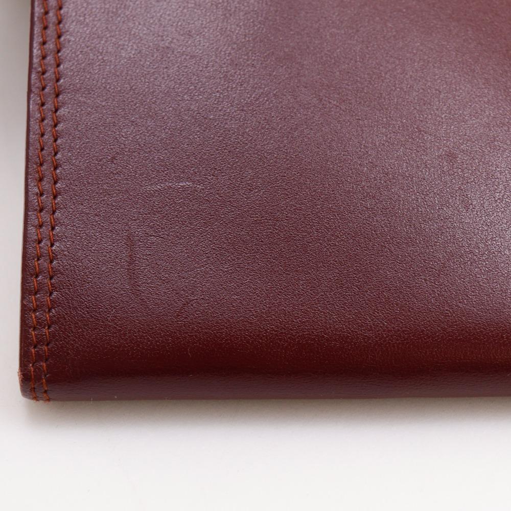 CARTIER Must Line Clutch bag Bordeaux Calfskin Women Used