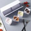 Collapsible Wall-mounted Spice Box Combination Four-grid Kitchen Device Sets Multi Plastic Container for Seasoning Tools