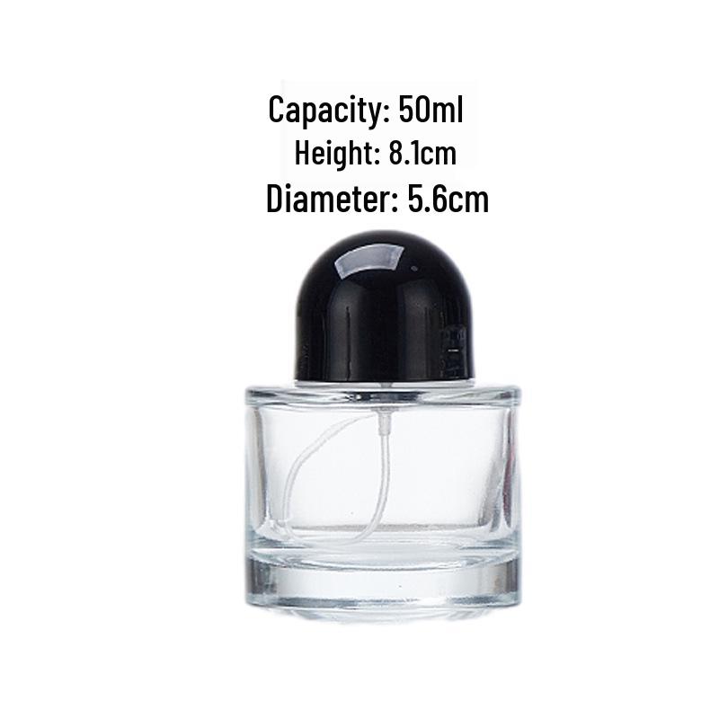 Transparent Glass Perfume Bottles: 30ml Press-type, 50ml Decanting, 100ml Bayonet Spray.