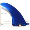 saruSURF Center Fin Safety Flex Soft (Soft Flex) 8" for Longboard/SUP/airSUP - Blue