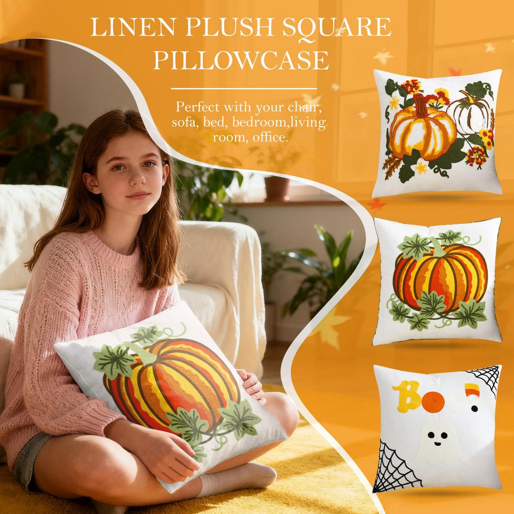 Maple Leaf Pillow Cover - Seasonal Decorative Pillowcase For Fall Home Decor