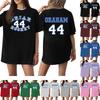 Women Casual Short Sleeve T-Shirt Letter Print Loose Fit Crew Neck Tee Top Comfortable Lightweight Soft Fabric