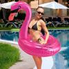 2026 Thickened Inflatable Toys Flamingo Swimming Rings with LED Lights Summer Outdoor Pool Beach Floating Circle Inflatable Toys
