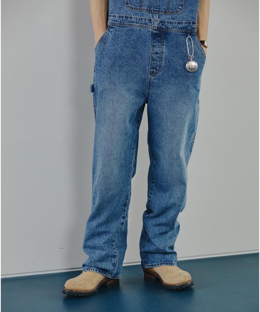 Modenaleudeo Classic Overall Denim Pants (Medium Blue)