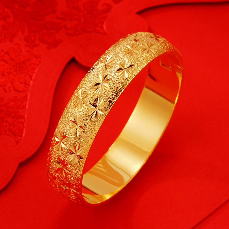 

Вьетнамское песочное золото с покрытием из 15N меди, женский свадебный браслет с пряжкой-звездой