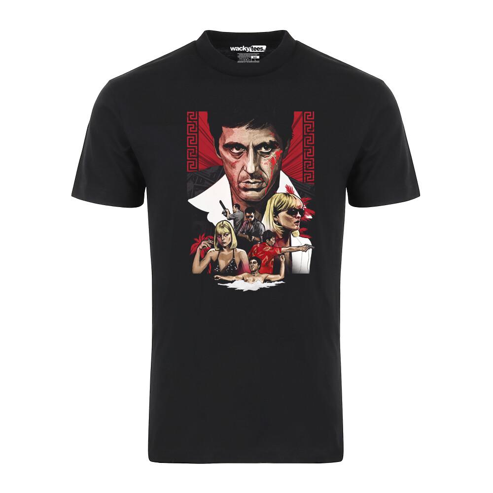 Футболка с графическим принтом Scarface Тони Монтана 80-е, потертый снимок, унисекс M