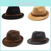 Cappello Classico in Feltro di Lana per Uomo e Donna Protezione Solare Estiva Stile Formale