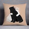 Cute kitten pattern pillowcase home fabric decoration sofa cushion living room bedroom square pillow cover home