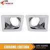2PCS Chrome Front Fog Light Lamp Covers Bezels For GMC SIERRA 14-15 Accessories