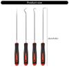 Ergonomic Design Heavy Duty Nylon Handle Oil Seal Hook Set With Multiple Shaped Heads For Tight Space And Auto Detailing