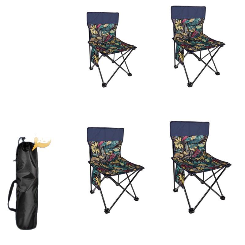 Portable Extra Thick Folding Camping Chair with Backrest for Outdoor Use