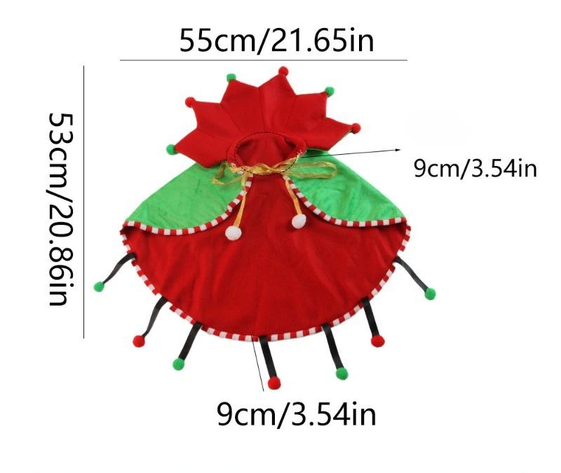 

1 шт. Рождественский милый теплый плюшевый костюм для питомца для кошки собаки праздничная атмосфера украшение праздничная одежда для питомца украшение для питомца