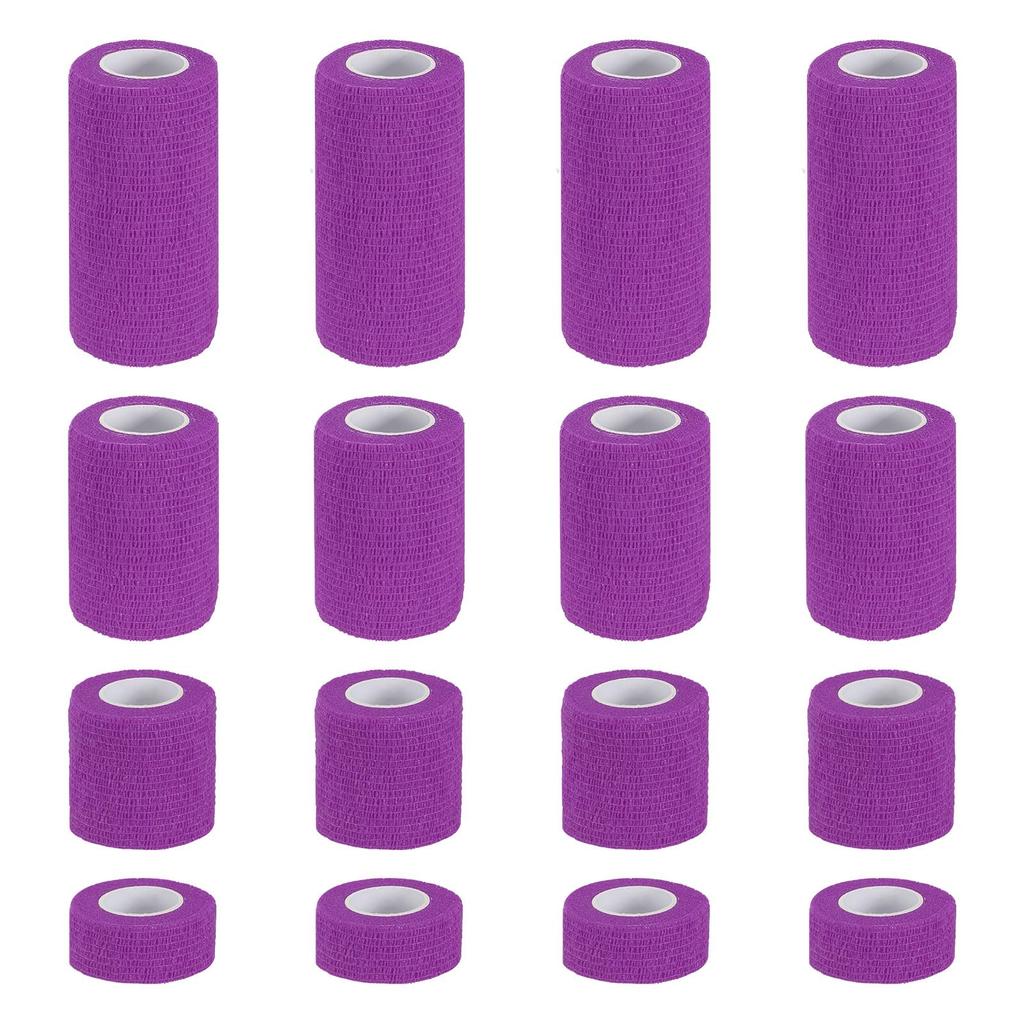 PATIKIL Bandage 16 5 Wrap for Athletic and Outdoor Purple 1"/2"/3"/4" Self-Adhesive Wraps, Count, Yards, Elastic, Breathable, Self-Adhesive Tape,