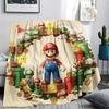 Mario Level Scene Blanket, Mario Fan Soft Throw, Perfect Gift.chl