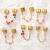 Valentine's Day Sweet Pink Strawberry Cake Scenery DIY Making Bracelet Women Men Stainless Steel 9mm Italian Charm Links Fit