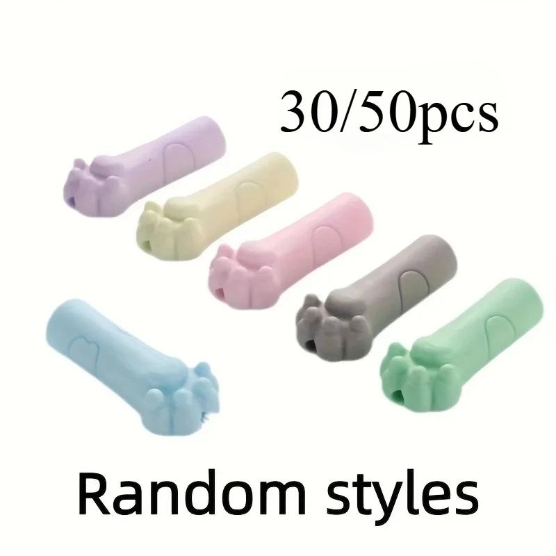 30/50pcs Cat Paw Eraser with Writing Stand,Soft Rubber Pencil Case Cover Perfect Gift for Back-to-School Office,Home,Party Favor