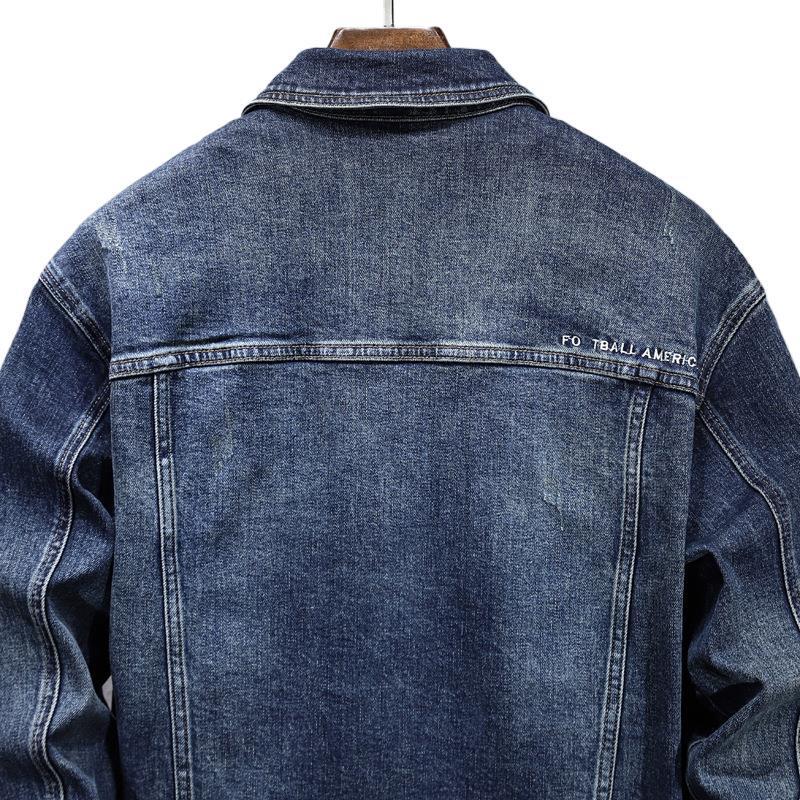 Autumn Collection: Men's Blue Stretch Denim Jacket – Simple and Stylish!