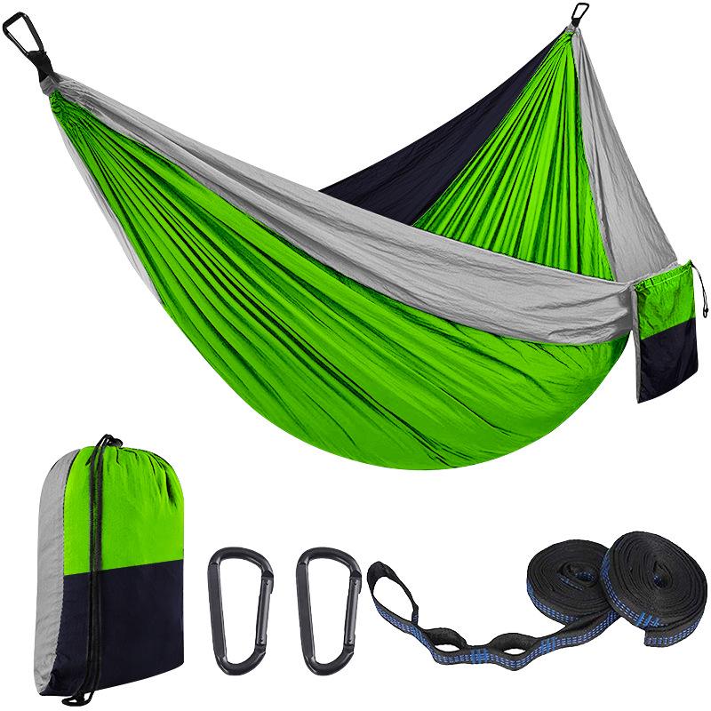 Portable Nylon Parachute Camping Hammock Swing Chair (Single/Double)