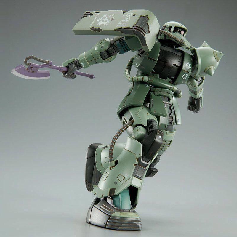 Battle Damaged Green Zaku II Cucuruz Doan'S Island HG1/144 Mech Assembly Model Kit Action Figure Desktop Decoration Doll Boy Toy