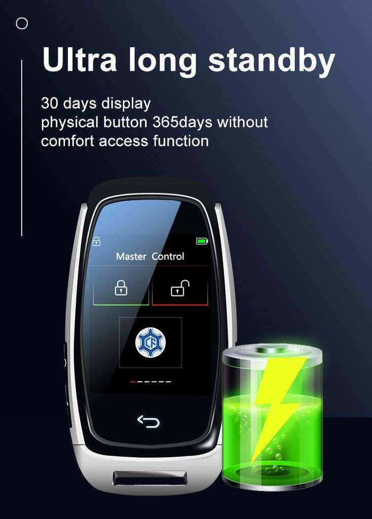 Universal New Style Pke Upgrade Original Remote to Be PKE Remote Smart Auto Screen Touch Car Lcd Smart Key for Start Stop Cars