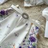 Summer Autumn New Arrival Flower Print Two Piece Pants Sets Women's Lantern Sleeve Blouse Tops and High-Waisted Wide-Leg Shorts Sets
