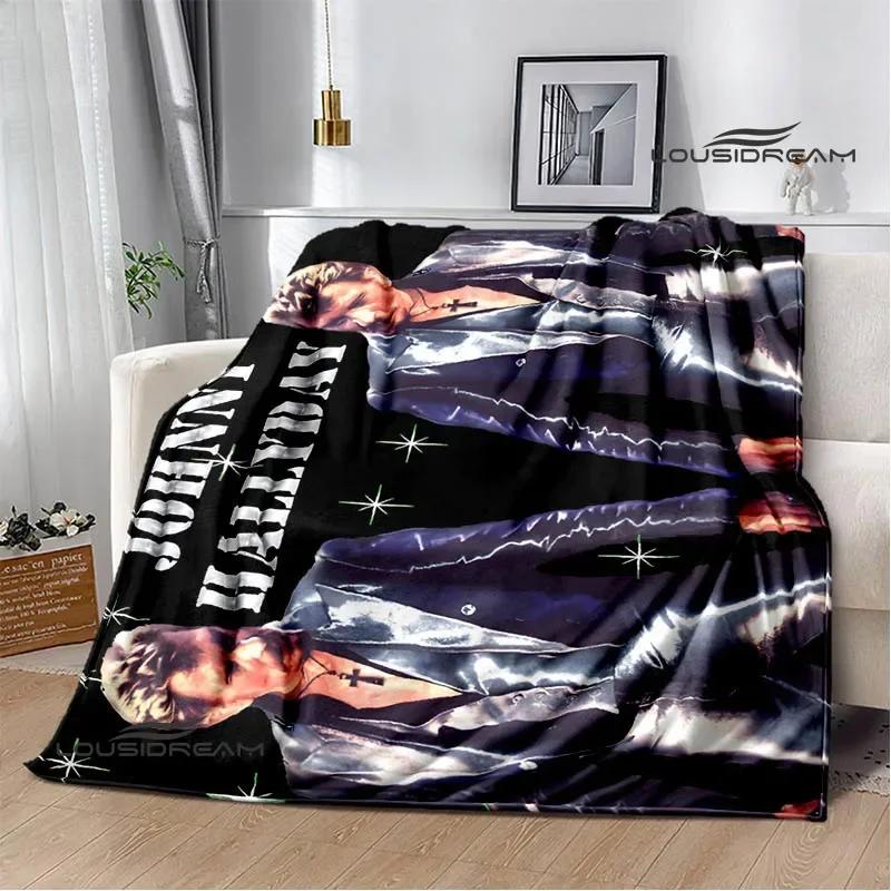 French Rock Star Johnny Hallyday Blanket Flannel Blanket Home Travel Blanket Fashion Warm Blanket Bed Linings Birthday Gift