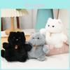 Charming White Black Grey Cat Plush Keychain Soft And Cuddly For Bags