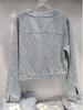 2025 Spring/Fall Beaded Slim Denim Jacket with Diamond Quilting