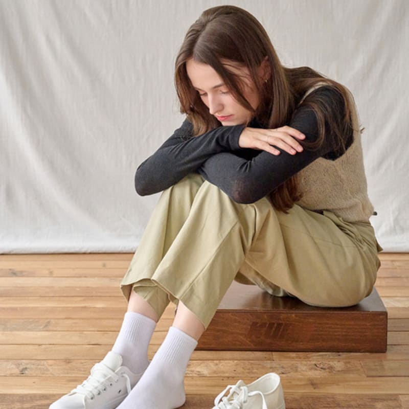 

lululela Weekly Mid-Calf Socks (2 Colors) 5/10set black