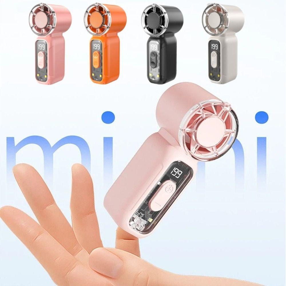 Ultra-Quiet Portable Electric Fan Digital Display Small Summer Fan New Mini Handheld Fan  Summer