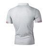 Sommer-Herren-Kurzarm-Poloshirt mit einfachem Streifen-Reißverschluss und Farbblock