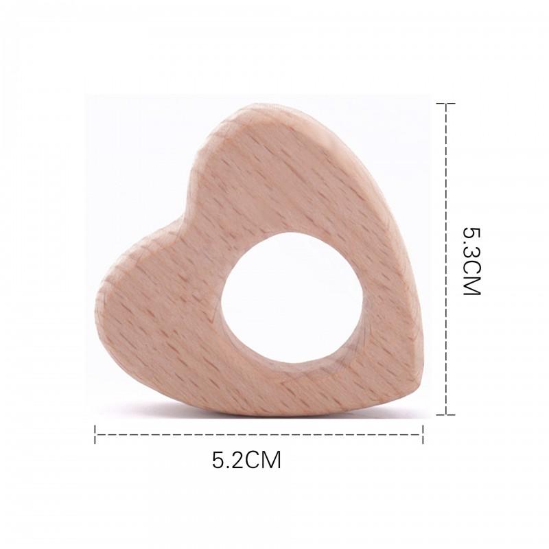 Natural Beech Wood Teething Toy Babies 3M Handcrafted Animal-Shaped Chew Stick With Smooth Finish