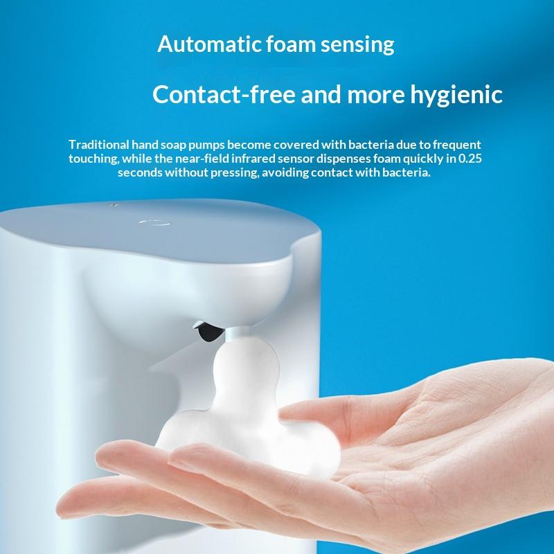 Smart Induction Automatic Foaming Soap Dispenser Touchless Operation Large 350ml Capacity Hand Washer for Schools Hotels белый