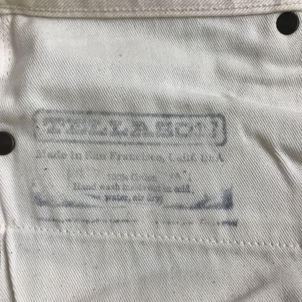 TELLASON Slim Straight White Denim Pants Men’s 30 Inseam 77cm USA(USED)